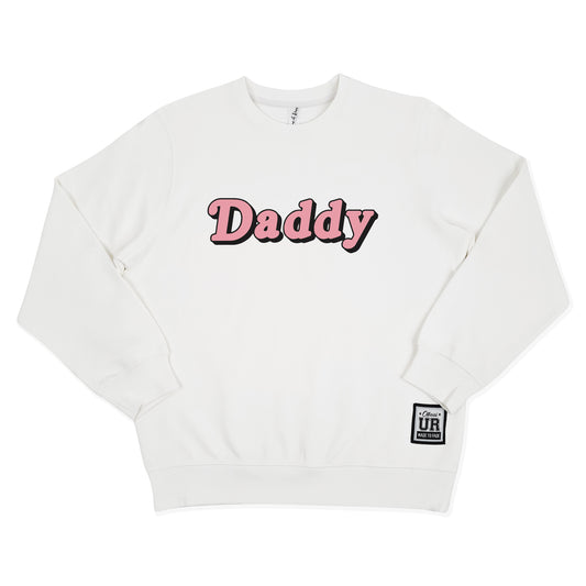 Daddy White Crew Sweater