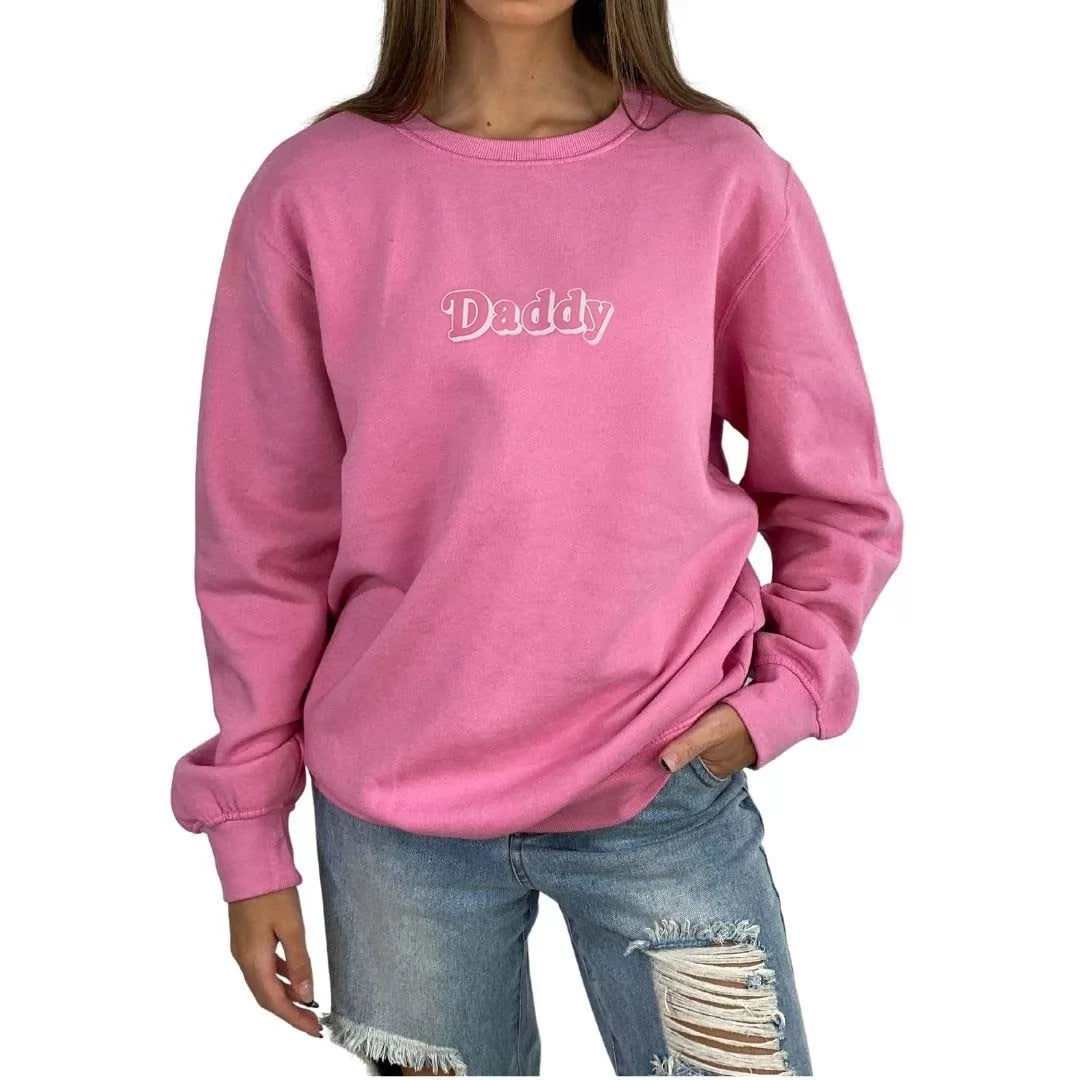 Pink Daddy Crew Neck Sweater